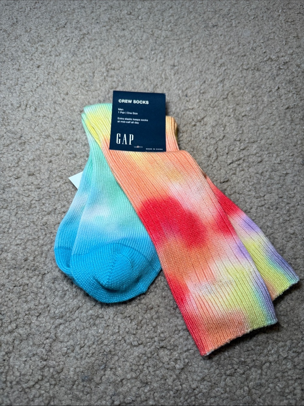 GAP Tie Dye Crew Socks NWT